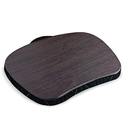 Lap Laptop Desk - Portable Lap Desk with Pillow Cushion, Fits up to 15.6 inch Laptop for Home Office Students Use as Computer Laptop Stand, Book Tablet(1-Dark Grey) - color: 1-dark Grey