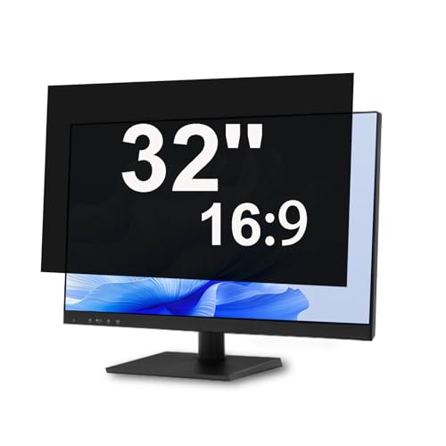 32 Inch Computer Monitor Privacy Screen, Anti Glare Filter | 32 Inch 16:9 Privacy Screen Protector With Anti-Glare Filter, Blue Light Filtering For Computer Monitors. - size: 32.0 Inch Widescreen (16:9)