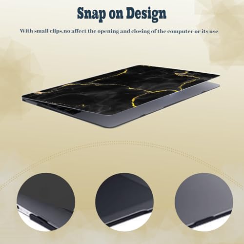 Laptop Shell for MacBook Air 11 inch Case 2015 2014 2013 2012 2011 2010 Release Model A1465 A1370,Air 11.6" Snap on Protective Laptop Hard Case & Keyboard Cover,Black Marble - color: Black Marble, size: Air 11" 2010-2015(A1370/A1465)
