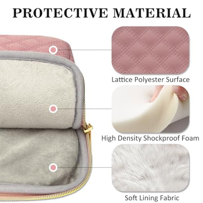 Laptop Sleeve Case Bag 15.6 Inch Polyester Lightweight with Handle Compatible with 16 inch MacBook Pro M1 M2 Pro/Max 15.6 inch Acer ASUS Dell HP Thinkpad Chromebook Gaming Laptop, Pink - color: Pink, size: 15.6"-16"