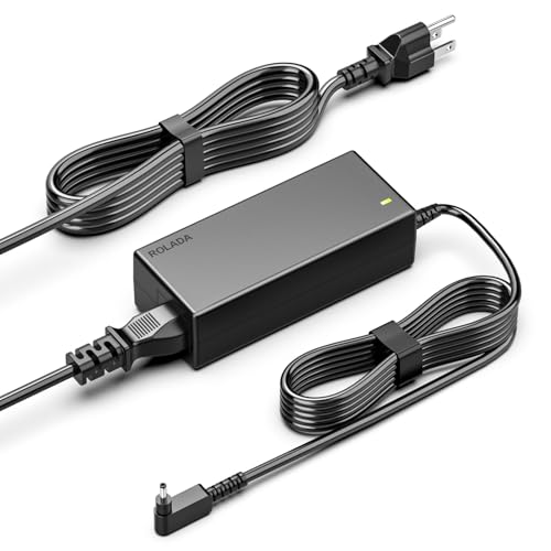 ROLADA 65W Laptop Charger for Acer, 3.0x1.1mm Small Tip, 8.8ft Cord | 65W, 3.0x1.1mm tip. Snug fit clip prevents falling out. Compatible with select Acer laptops. NOT for Aspire A514-52.