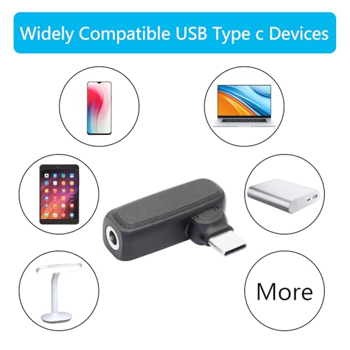 90 Degree 100W DC 4.0mm x 1.7mm Power Adapter, Input 15 - 20.5V, PD Chip | Right Angle DC 4017 Female to USB Type C Male PD Plug, Built in PD Intelligent Chip Quick Identification V/A, for USB C Port - style: DC 4017 Female to USB Type c Male - 100W