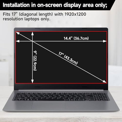 17 Inch 1920x1200 Laptop Privacy Screen (367 * 229mm), Anti Blue Light Glare & Anti Scratch Computer Privacy Shield, Not for 17.3" with 1920x1080 Resolution Laptop - size: 17 Inch (Diagonal) - 16:10 Aspect Ratio