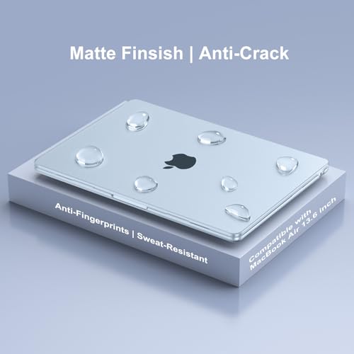 MOSISO Compatible with MacBook Air 15 inch Case M5 M4 M3 M2, Sky Blue Clear | 3 in 1 Kit Crack-Resistant&Fingerprints-Resistant Hard Shell Cover for 2026-2023 A3448 A3241 A3114 A294 - color: Sky Blue Clear
