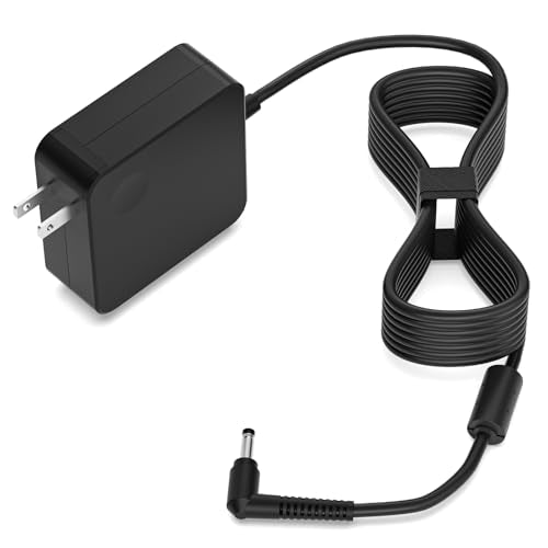 Charger for Lenovo Laptop 65W, Lengthened Power Cord, Round Tip AC Adapter Compatible with IdeaPad 1/3/5, Slim 3/5/7, Flex 5 (14/15/16), V14/V15/V17, S145, S340, 320/330 Series for Home Office Travel