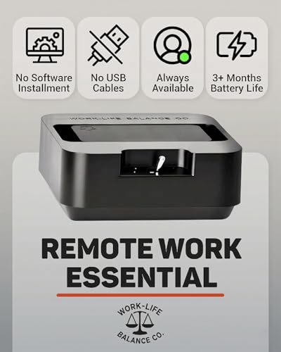 Mini Mouse Jiggler Made in USA, Undetectable, No USB, Cordless Mouse Mover | No Software, Silent, AA Battery Powered, Randomized, On/Off Switch, Keeps PC Laptop Screen Active, Remote Work Wiggler