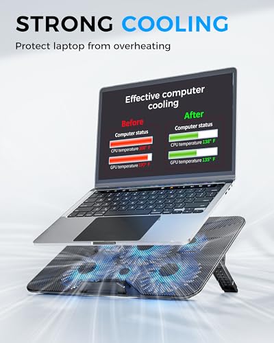 AICHESON S039 Blue Laptop Cooler and 003 Blue Laptop Cooling Pad Set