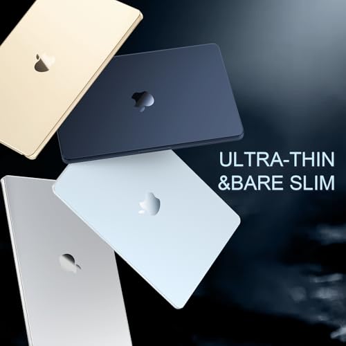 AKIT Compatible with MacBook Air 13 inch Case M5 2026 2025-2022 M4 M3 M2 A3449 A3240 A3113 A2681, [Official Color Match] Slim Case&Keyboard Cover Protector for Mac Air 13.6 inch, Starlight Clear - color: Starlight Clear