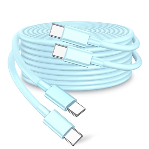 Durcord 2 Pack 3ft 60W USB C Charger, Fast Charging Type C to Type C Cable for Android/Phone/Pad/Laptop, Light Blue - color: 60w Green, size: 3ft