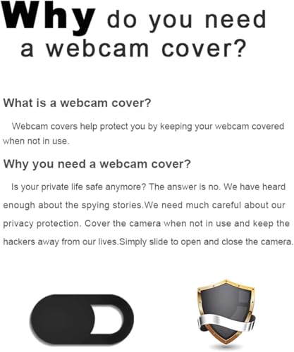Laptop Camera Cover Slide, [12 Pack] Ultra-Thin Webcam Cover Compatible with MacBook,Laptop,PC,Computer,iMac,iPad, iPhone Cell Phone etc. 0.027in Thick Sliding Cover Black+White - color: 6Pack black+ 6Pack white