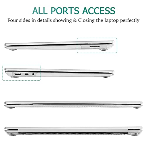 May Chen Case for 13.5" Microsoft Surface Laptop 3/4/5 with Alcantara Palm Rest Model 1867 1958 1959 (2019 2021 2022), Plastic Hard Shell Case with Keyboard Cover + Screen Protector, Crystal Clear - color: Crystal Clear