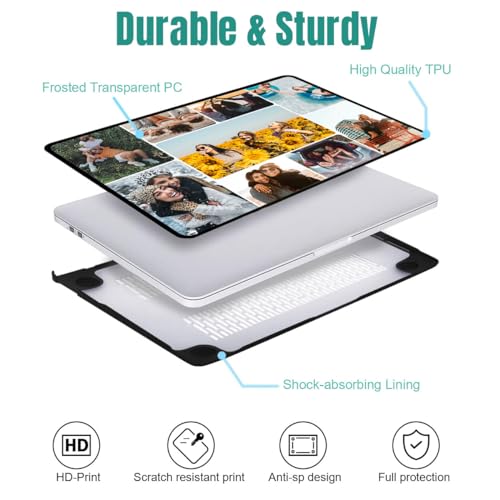 Personalized Custom Picture Case for MacBook Pro 14 inch, A3434 A3112 A2918 A2992 A2779 A2442 A3185 A3401 M5 M4 M3 M2 M1 2025-2021 Customize Collage Photo Plastic Hard Shell Snap On Cover,Clear - color: style 12, size: Pro 14" A3434/A3112/A3185/A3401/A291