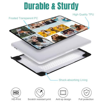 Personalized Custom Picture Case for MacBook Pro 14 inch, A3434 A3112 A2918 A2992 A2779 A2442 A3185 A3401 M5 M4 M3 M2 M1 2025-2021 Customize Collage Photo Plastic Hard Shell Snap On Cover,Clear - color: style 12, size: Pro 14" A3434/A3112/A3185/A3401/A291