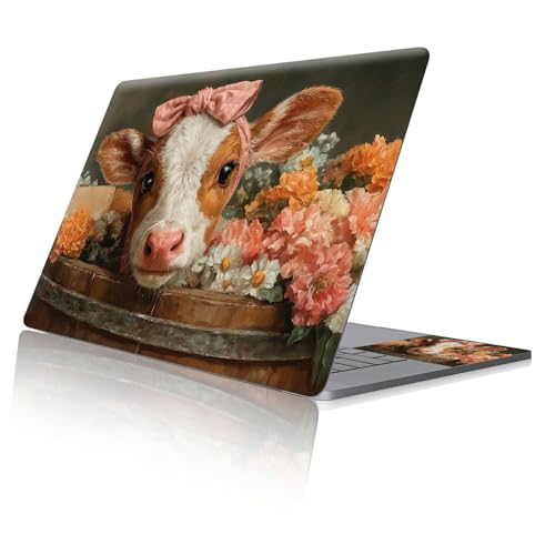 Reusable Universal Laptop Skin Sticker, Cut to Fit for 11.6–15.6 Inch Laptops, Waterproof Protective Film, No-Residue - Blooming Tub Calf - color: Blooming Tub Calf