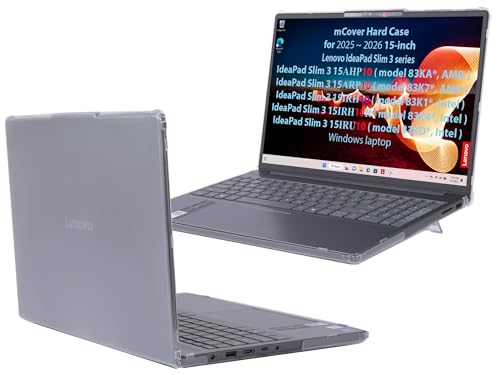 mCover Case ONLY Compatible for 2025-2026 15" Lenovo IdeaPad Slim 3 15AHP10 / 15ARP10 / 15IRH10 / 15IRU10 Series Windows Computers (NOT Fitting Any Other Lenovo Models) (Clear) - color: Clear