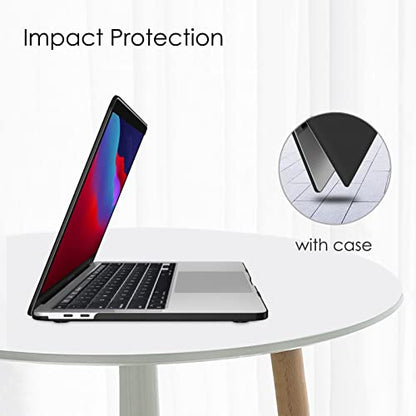 Fintie Hard Shell Case for MacBook Pro 13 Inch, Frost Black | A2338(M2 M1) A2251 A2289 A2159 A1989 A1706 A1708 (2016-2023) with/Without Touch Bar, Snap-On Cover, Lightweight - color: Frost Black, size: Pro 13 Inch