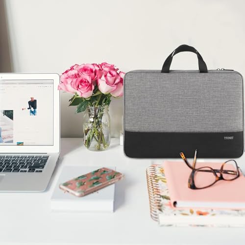 Ytonet Laptop Sleeve Case 13 13.3 Inch, TSA Slim Laptop Case with Handle | Compatible with MacBook Neo, Air, Pro HP Dell Notebooks, TSA, Slim, Water Resistant, Business Travel Carrying Cover, Grey - color: Grey, size: 13-13.3 in