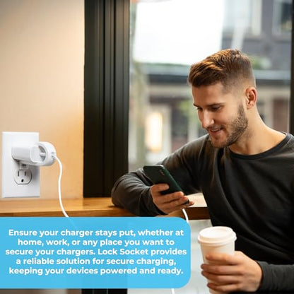 Pro USB-C Fast Charger Lock 2/PK - Anti Theft Cord & Outlet Lock, with Security Screw. for Apple iPhone 16/15/14/13/12/11/ X/MAX/XR/8/7, iPad, Samsung and More -Child-Safe - Made in USA