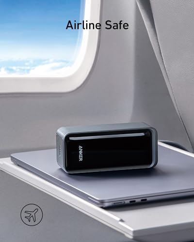 Anker Prime Power Bank, 20,000mAh 200W Portable Laptop Charger for Travel, TSA-Approved, Smart Digital Display, 2 USB-C and 1 USB-A Port, for iPhone 16/15/14 Series, Samsung, MacBook, and More