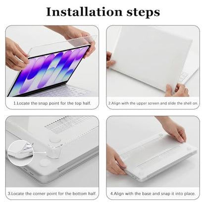 ProElife 3-in-1 for MacBook Neo, Clear Hard Shell, Sleeve & Keyboard Cover | Black Laptop Case, Clear Keyboard Skin, Heat Dissipation, Precision Fit, Water-Resistant & Reusable, Complete Accessory Kit - color: Clear+Black