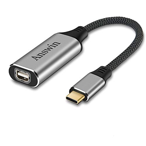 USB C to Mini Displayport (4K@60Hz), Thunderbolt 3 to Mini DisplayPort Adapter for iPhone 15/16/17 Series, M2-M4 MacBook, MacBook Air/Pro 2018-2025, Galaxy S21-S25, Steam Deack and Rog Ally