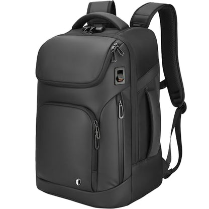 Laptop Backpack for Men, RFID Anti-Theft 16 Inch Professional Business Work Backpack with Dual Charging Ports & Dry-Wet Pocket, Ideal for Travel, Commute, College, Black