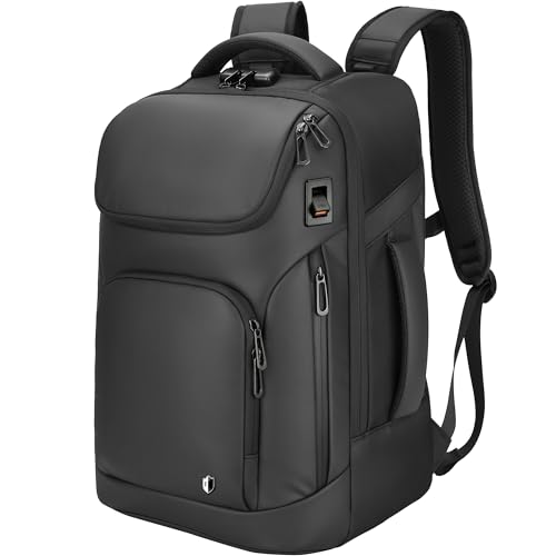 Laptop Backpack for Men, RFID Anti-Theft 16 Inch Professional Business Work Backpack with Dual Charging Ports & Dry-Wet Pocket, Ideal for Travel, Commute, College, Black