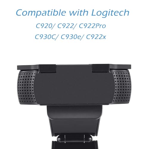CloudValley Webcam Cover for Logitech C920x / C920 / C922x / C922 / C930e | C920x HD Pro Web Cam Compatible, Camera Cover Protects Lens & Security, Protect Your Visual Privacy, Black