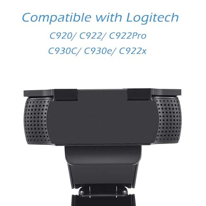CloudValley Webcam Cover for Logitech C920x / C920 / C922x / C922 / C930e | C920x HD Pro Web Cam Compatible, Camera Cover Protects Lens & Security, Protect Your Visual Privacy, Black