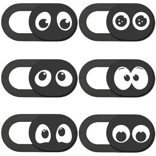 6Pcs Ultra Thin Webcam Cover Slide Webcam Camera Covers Eye Pattern Webcam Slide Blocker Phone Privacy Security Protector for Mini PC Smartphone Computers Laptop Desktop Tablet Pad Surface - color: Eye