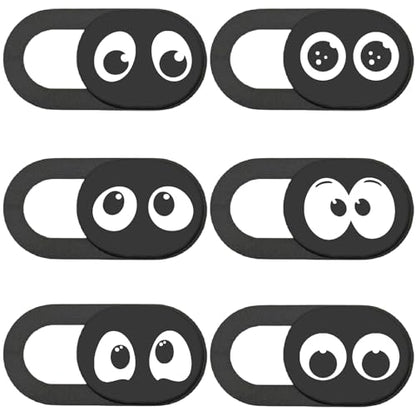 6Pcs Ultra Thin Webcam Cover Slide Webcam Camera Covers Eye Pattern Webcam Slide Blocker Phone Privacy Security Protector for Mini PC Smartphone Computers Laptop Desktop Tablet Pad Surface - color: Eye