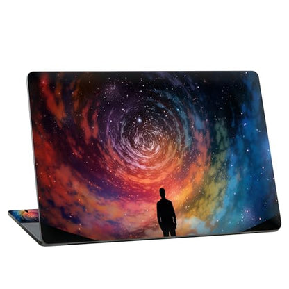 Universal Laptop Skin Sticker with 2 Wrist Pad Skins, Waterproof Scratch Resistant Vinyl Laptop Cover Decal, Cut to Fit for 11–15.6 Inch MacBook HP Dell Lenovo, Interstellar Universe - color: Interstellar Universe