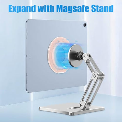 360 Rotating Tablet Grip Stand Ring Holder Mount for iPad Pro Air Mini | Universal for Tablet, Fire, Kindle;Slim and lightweight design; Compatible with magnetic desk and office mag safe mounts - color: Pink