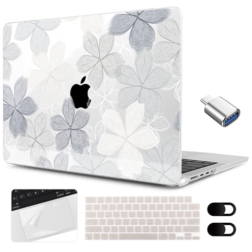 MEEgoodo Compatible with MacBook Pro 14 inch Case (M5/M4/M3/M2/M1) Pro/Max 2026 2025 2024 2023 2021, Case Fit Model A3427/A3426/A3434/A3112/A3401/A3185/A2918/A2992/A2779/A2442, Multicolored Roses - color: Multicolored Roses