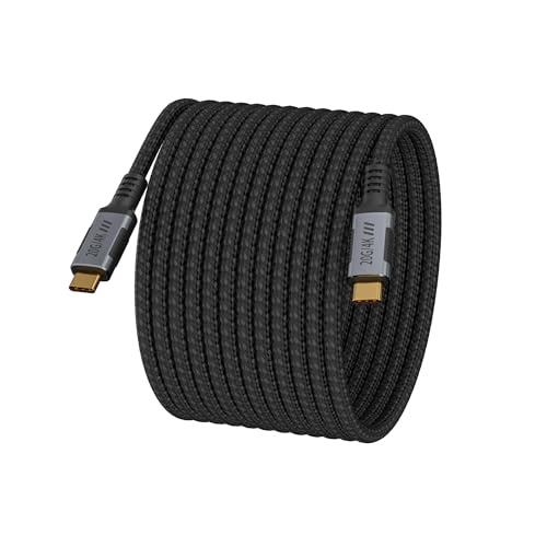 16.5FT USB C 3.2 Gen 2x2 Cable Compatible with Thunderbolt 3 Cable,Long USB C Data Transfer 20Gbps,Type C 100W Fast Charging,4K@120Hz Video Output for Monitor,Display,SSD,Docking,Hub. - size: 16.5FT