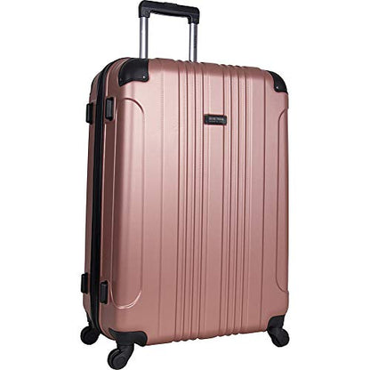 Kenneth Cole REACTION Out of Bounds Lightweight Hardshell 4-Wheel Spinner Luggage, Rose Gold, 28-Inch Checked - color: Rose Gold, size: 28-Inch Checked