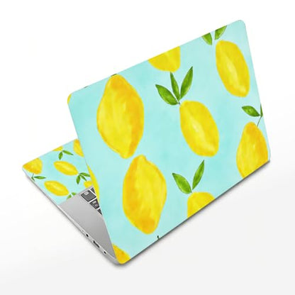 3Pcs Lemon Laptop Skin Sticker Fruit Universal Removable Vinyl Stickers Fits for 12.1 13 14 15.6 16 Inch Waterproof Notebook Decal Cover Gift - style: Lemon