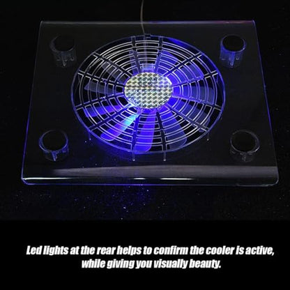 Laptop Cooling Pad, Laptop Cooling Stand Ultra Quiet USB Laptop Cooling Tray Notebook Cooler Cooling Pad Stand Chill Mat with LED RGB Lights