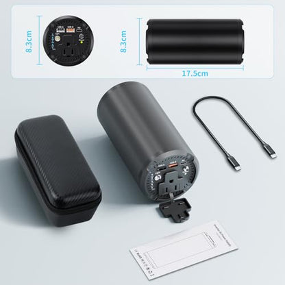 Portable Charger Laptop Power Bank With AC 100W Outlet,65W PD External Battery Pack Charger,Universal 98Wh/27000mAh lightweight Charger Power Station for Outdoor,travel,Camping,Home Office Emergency
