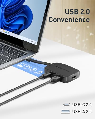 Cable Matters 4K@240Hz USB C to DisplayPort Hub, 100W Charging | DisplayPort 1.4, Foldable, 8K@60Hz HDR, Thunderbolt 4 Compatible, for MacBook/XPS/iPad/iPhone 17/16