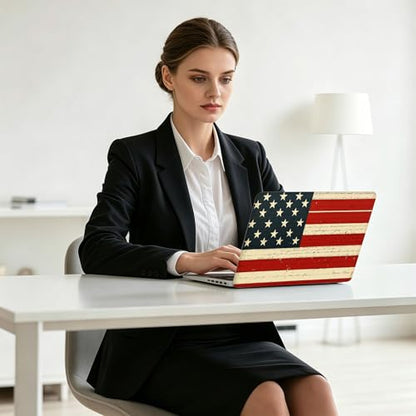 Universal Laptop Skin Decal, 3-Piece Vinyl Protector for 12 13 14 15.6" Notebook, Waterproof Anti-Scratch, Easy Trim & Bubble-Free Finish, American Flag - color: American Flag