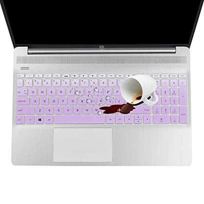 Keyboard Cover for 15.6 HP Laptop 15-ef 15-db/dy 15-ef2099nr 15-ef2127wm 15-ef2126wm 15-ef2500la 15-ef0875ms 15-ef1040nr 15-ef0023dx 15-ef2030tg 15-ef2747wm 15-ef1041nr 15-ef2025tg ef1300wm ef2040tg - color: GradualPurple