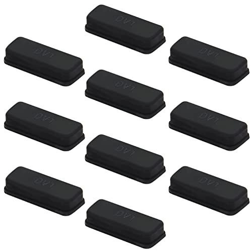 5Pcs DVI Video Silicone Port Anti Dust Protectors Cap Cover Black,WuJuntool