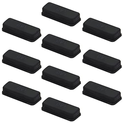 5Pcs DVI Video Silicone Port Anti Dust Protectors Cap Cover Black,WuJuntool