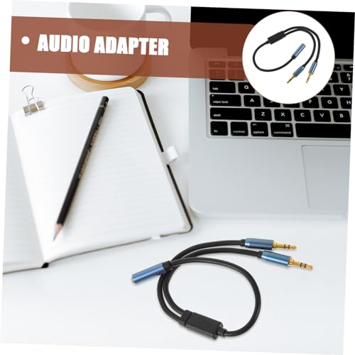 DOITOOL 3pcs Headphone Mic y Splitter Cable Adapter Compact Audio Splitter for Laptops Lightweight Dual Convertor for Headset and Microphone Use