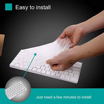 Universal KeyboardCap. Fully Covered Flat Style 0.025mm Waterproof Anti-Dust Desktop Keyboard Cover with Numeric Hospital/Dentist Use (MagicKeyboard(No Numeric) 3packs) - size: MagicKeyboard(No Numeric) 3packs)