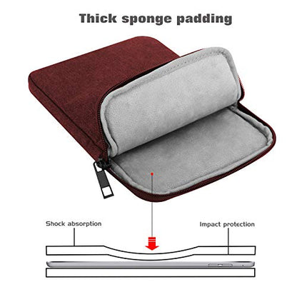 MoKo 9-11 Inch Tablet Sleeve Bag Padded Protetive Carrying Case | Fits New 11inch iPad Air M4, iPad A16 2025, iPad Pro 11 M4, Air 5/4/3, iPad 10/9/8th Gen, Tab S8/S9 11", Wine Red - color: Wine Red, size: 9-11 inch