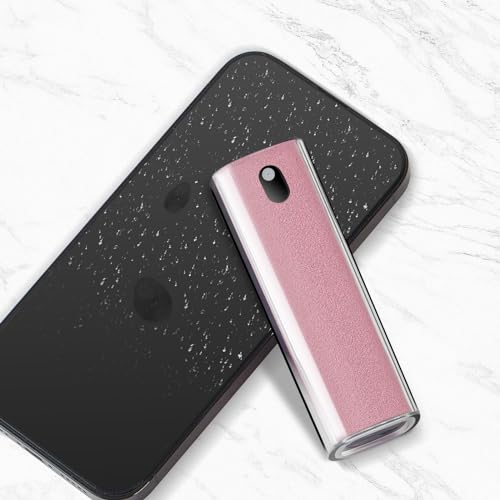 YTT Screen Cleaner, All-in-One Spray & Wipe Cleaner, with Transparent Protective Shell for All Phones, Laptop and Tablet Screens (Pink) - color: Pink