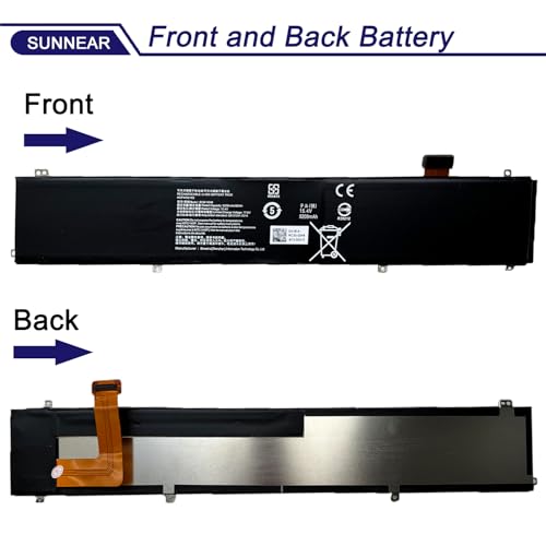 80Wh RC30-0248 Battery for Razer Blade Advanced 15 2018 2019 2020 2021 | 15.4V 5029mAh; 4ICP4/55/162 Battery Replacement for Razer Blade RZ09-0367 RZ09-0330 RZ09-03018 RZ09-0301 RTX 2070 3080 - size: 15.00*4.45*1.30 inches RC30-0248