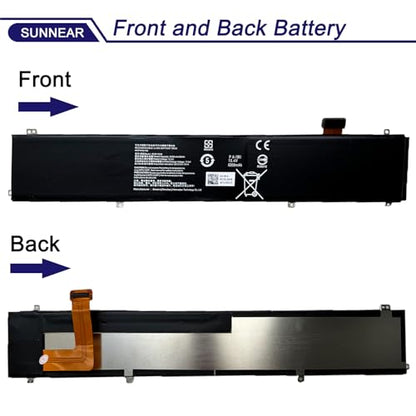 80Wh RC30-0248 Battery for Razer Blade Advanced 15 2018 2019 2020 2021 | 15.4V 5029mAh; 4ICP4/55/162 Battery Replacement for Razer Blade RZ09-0367 RZ09-0330 RZ09-03018 RZ09-0301 RTX 2070 3080 - size: 15.00*4.45*1.30 inches RC30-0248